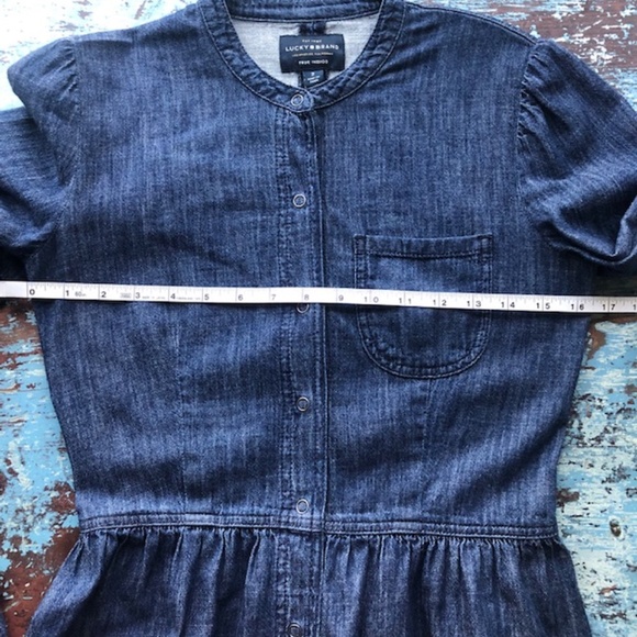 LUCKY BRAND True Indigo Denim Western Snap Shirt Size 2 EUC - Picture 11 of 14